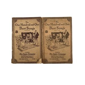 Pair of 1926 Vintage 101 Best Songs Music Sheet Books by the Cable Company